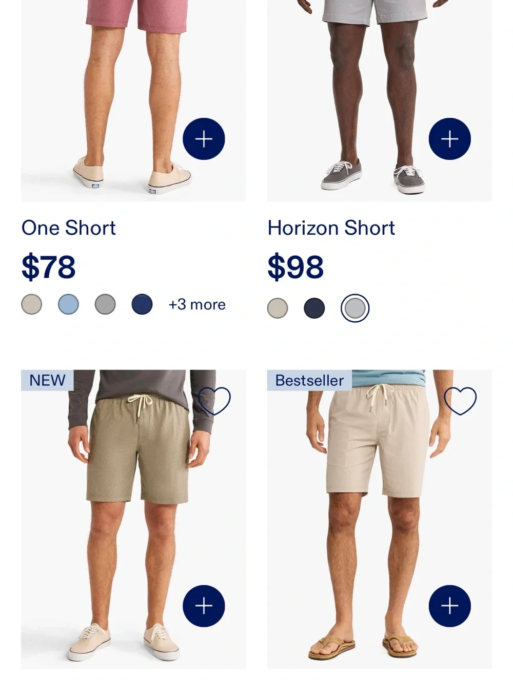 Fair harbor Men's Drawstring Casual Shorts in Navy Blue